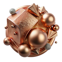 elegant traditional Copper Texture Brushed Metal Effect Isolated for Ui Design authentic png