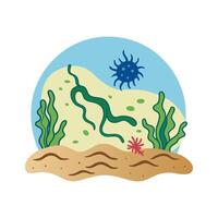 Bacteria Found in Decomposing Seaweed on Beaches vector