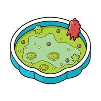 Bacteria Found in Dirty Swimming Pool Water vector