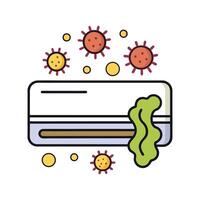 Illustration of Bacteria in Air Conditioner Dust vector