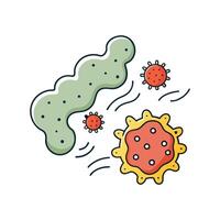 Illustration of Bacteria in Airborne Dust Particles vector