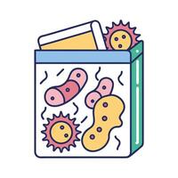 Illustration of Bacteria in Expired Cereal Boxes vector