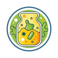 Illustration of Bacteria in Expired Cooking Oils vector