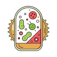 Illustration of Bacteria in Expired Dairy Products vector