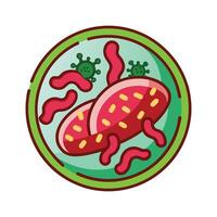 Bacterial Contamination in Expired Meat vector