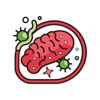 Bacteria Found in Expired Meat Causing Food Poisoning vector
