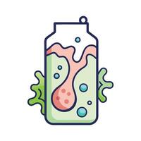 Bacteria in Expired Milk Producing Sour Taste vector