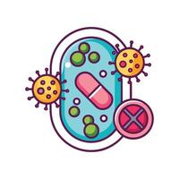 Bacteria Found in Expired Medicines vector