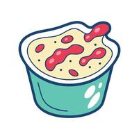Illustration of Bacteria in Expired Yogurt vector