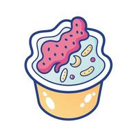 Bacterial Contamination in Expired Yogurt vector