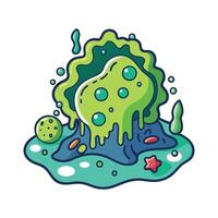 Illustration of Bacteria in Acidic Environments vector