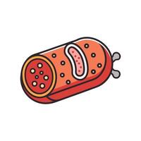 Bacteria in Fermented Meat Products Like Salami vector