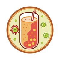 Bacteria in Fermented Tea Like Kombucha vector