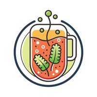 Illustration of Bacteria in Kombucha vector