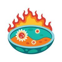 Bacteria Found in Hot Springs and Geothermal Pools vector