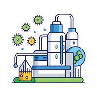 Bacterial Contamination in Industrial Wastewater Processing vector