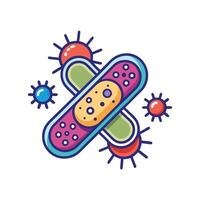 Bacterial Contamination in Infected Wounds vector