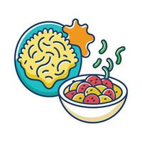 Bacterial Contamination in Leftover Pasta and Rice vector