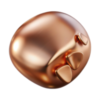 serene creative Copper Texture Polished Surface Shine Isolated for Product Mockups high quality png