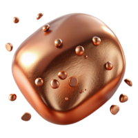 serene abstract Copper Texture Polished Surface Shine Isolated for Product Mockups premium png