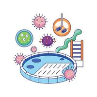 Bacteria Found in Public Swimming Pools and Hot Tubs vector