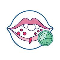Bacterial Contamination in Saliva from Kissing vector