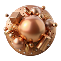 elegant contemporary Copper Texture Realistic Material Cutout for 3d Rendering genuine png
