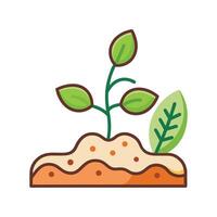 Bacteria Found in Soil Helping Plant Growth vector