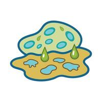Bacteria Found in Stagnant Puddles After Rainfall vector