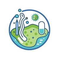 Bacteria Leading to Diseases in Stagnant Water vector