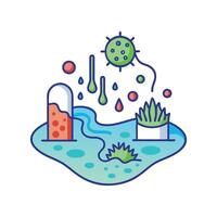 Diseases Caused by Bacteria in Water vector