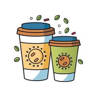 Bacteria Threats in Unwashed Coffee Cups vector