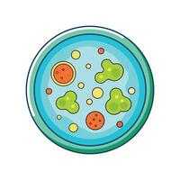 Bacterial Colony Growth on Agar Plate Analysis vector