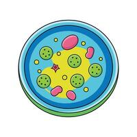 Analyzing Bacterial Growth Colonies on Agar Plates vector