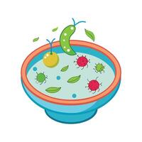 Bacteria in Bird Baths and Contamination vector