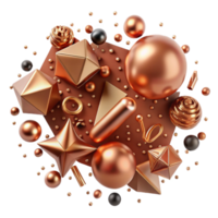 elegant modern Copper Texture Seamless Background Isolated for Print high resolution png
