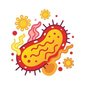 Bacteria Multiplying Rapidly in Warm Conditions vector