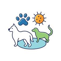 Investigation of Bacteria on Pet Paws Bringing Dirt vector