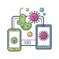 Investigating Bacteria on Mobile Devices and Tablets vector