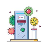 Bacterial Presence on Public Bus Stop Ticket Machines vector