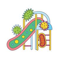 Investigating Bacterial Presence on Playground Slides vector