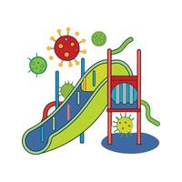 Presence of Bacteria on Public Playground Slides vector
