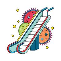 Investigating Bacteria on Escalator Rails in Malls vector