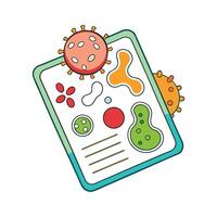 Exploring Bacteria on Sticky Restaurant Menus and Tables vector