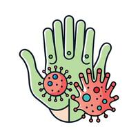 Investigating Bacteria on Unwashed Hands vector
