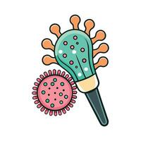 Investigating Bacteria on Unwashed Makeup Brushes vector