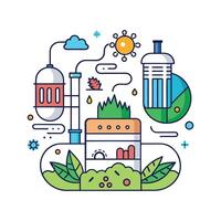 Investigating Bacteria Producing Biogas in Wastewater Treatment vector