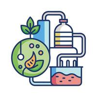 Presence of Bacteria Producing Biogas in Waste Treatment vector