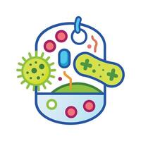 Presence of Bacteria Producing Lactic Acid in Dairy Products vector