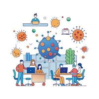 Investigating Bacterial Spread in Office Workspaces vector